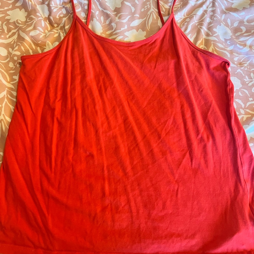 Forever 21 Bold Red Orange Plus Size Scoop Neck Tank Top 3X
